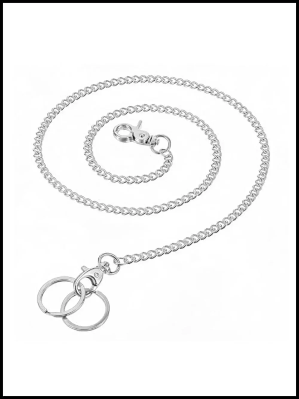 24 Inch Stainless Steel Wallet Chain with Lobster Clasps for Men Women